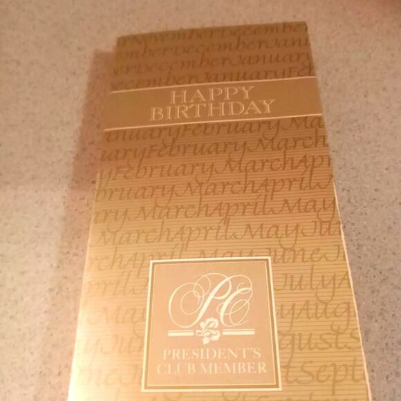 Avon President''s Club 1997 Birthday Gift Gold Tone Mrs Albee Bookmark  NIB - Picture 4 of 4